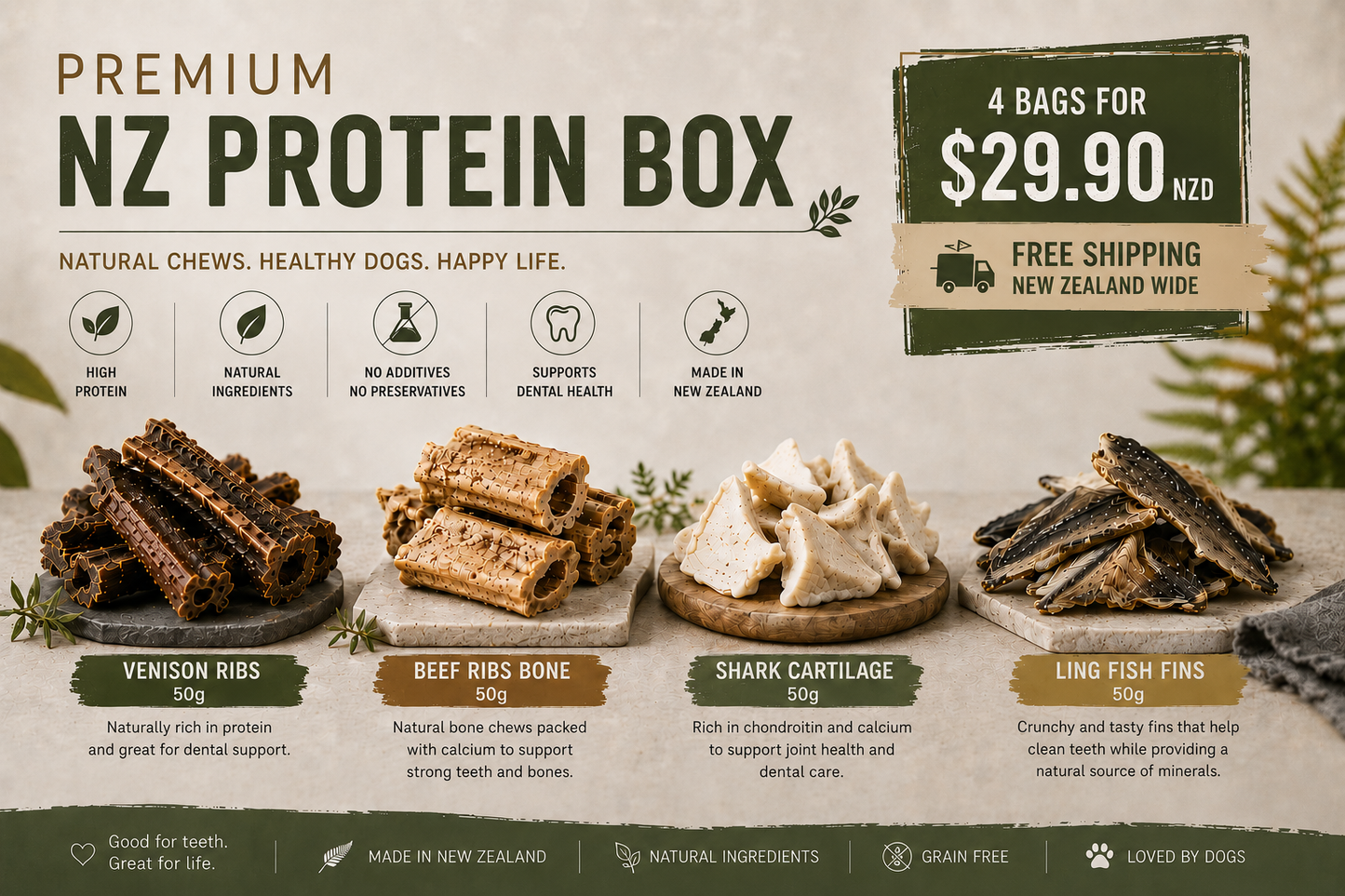 Premium NZ Protein Box - High Protein Natural Treat Selection