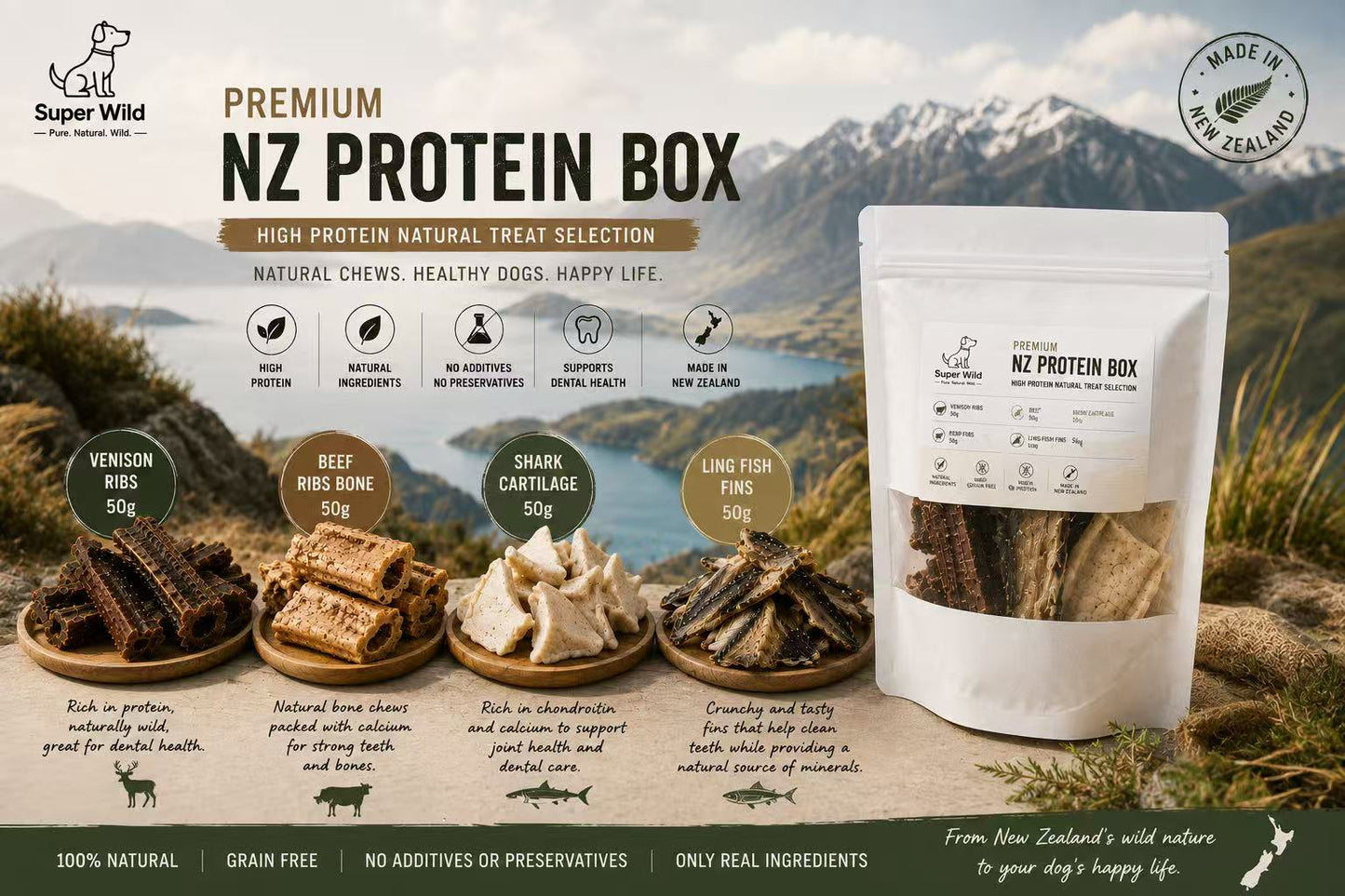 Premium NZ Protein Box - High Protein Natural Treat Selection