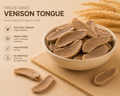 Freeze-Dried Venison Tongue 50g