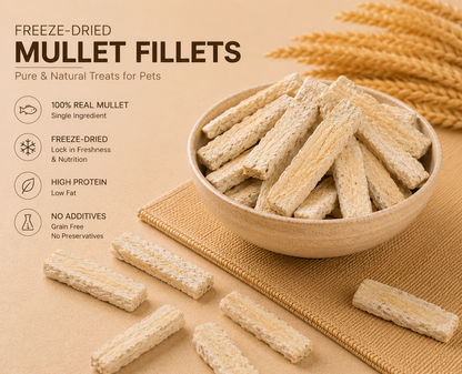 Freeze-dried Mullet Fillets 50g