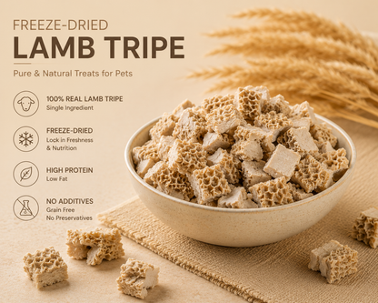 Freeze-dried lamb tripe cubes 50g