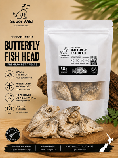 Freeze-dried Butterfly Fish Head 50g