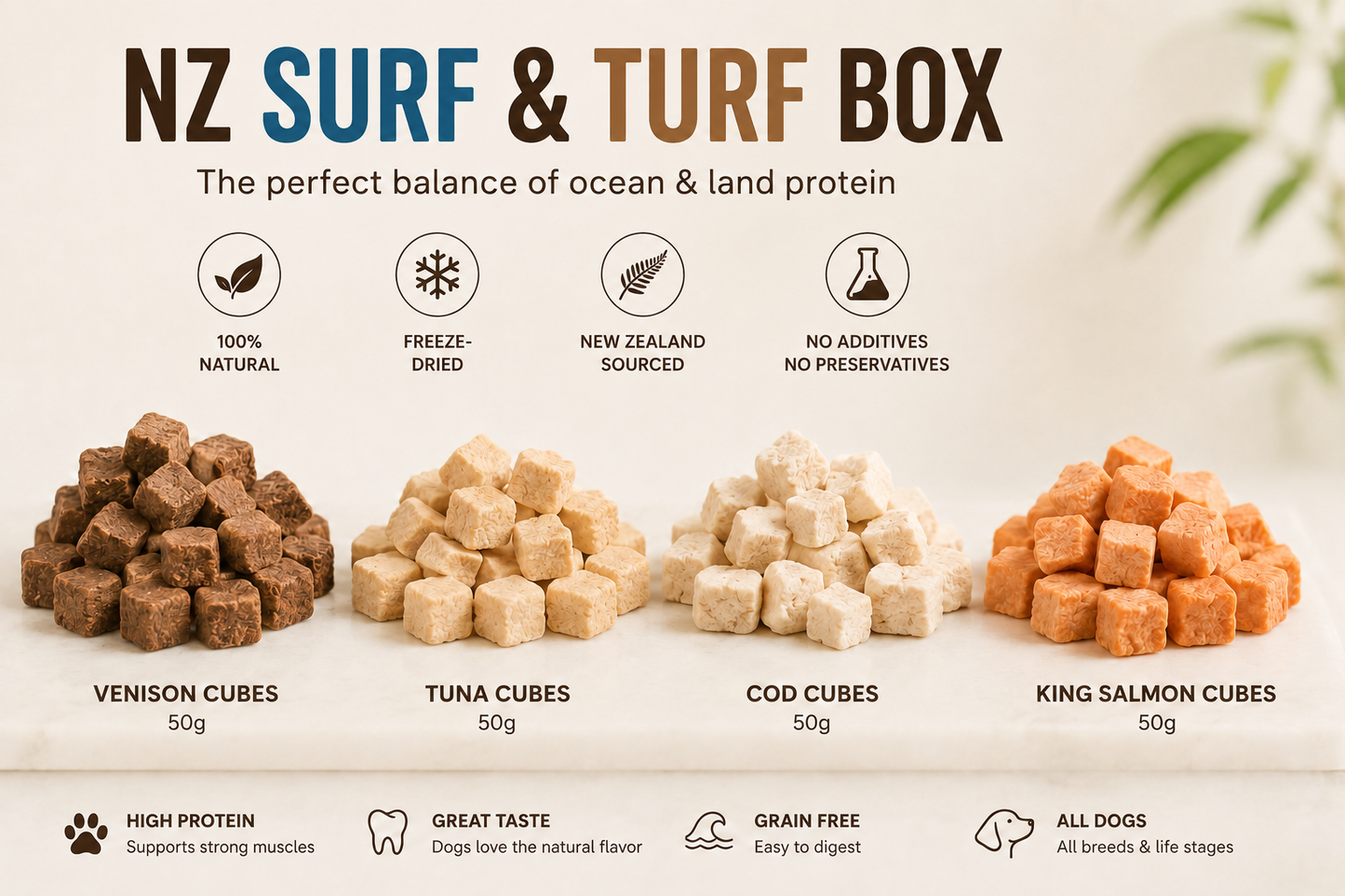 NZ Surf & Turf Box - Premium Freeze-Dried Dog Treat Bundle
