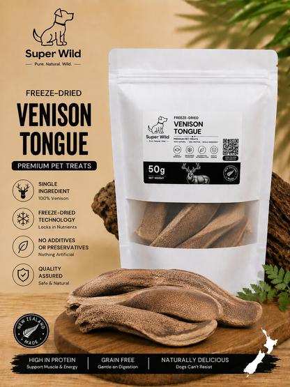 Freeze-Dried Venison Tongue 50g