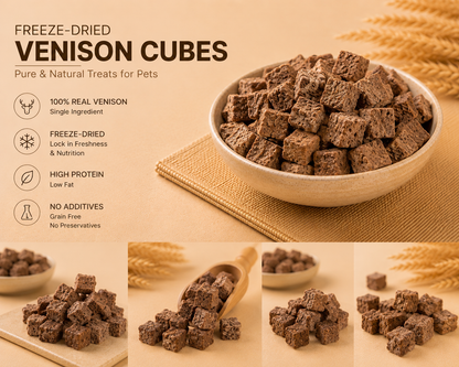Freeze-dried Venison Cubes 50g