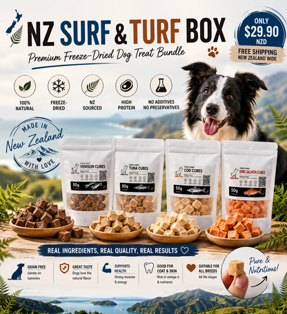 NZ Surf & Turf Box - Premium Freeze-Dried Dog Treat Bundle