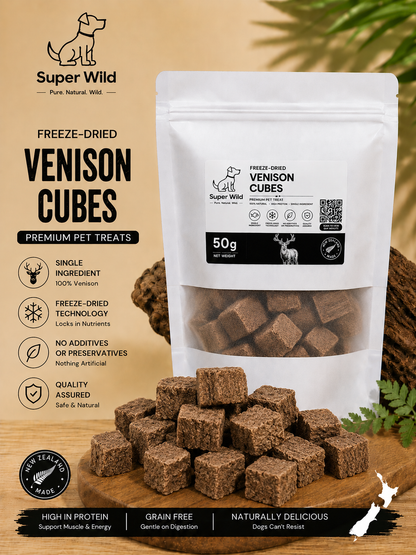 Freeze-dried Venison Cubes 50g