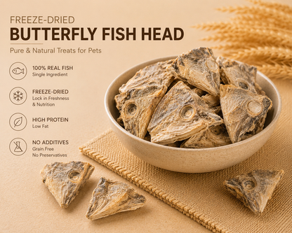 Freeze-dried Butterfly Fish Head 50g
